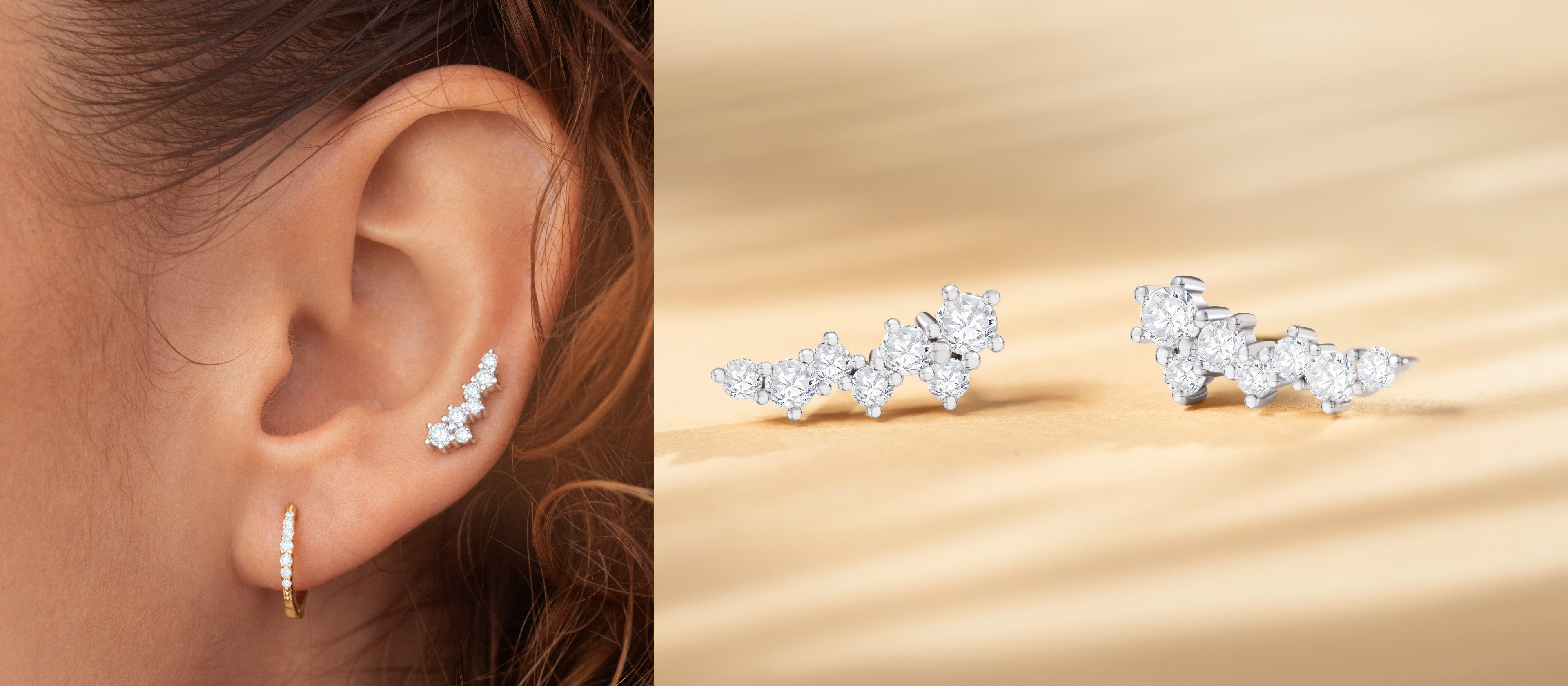 Pendientes con diamantes