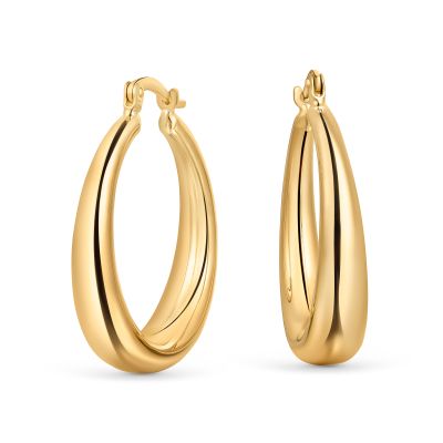 Pendientes Duomo Thin en Oro Amarillo de 18 Kt