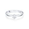 Solitario Always de Diamante 0,30 Cts. en Oro Blanco de 18 Kt